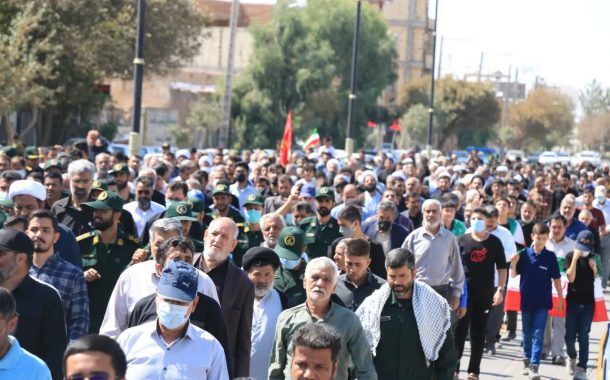 راهپیمایی مردم رفسنجان در محکومیت حرکات هنجارشکنانه آشوبگران