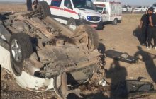 مرگ دو خانم جوان براثر واژگونی خودرو در محور انار_ رفسنجان